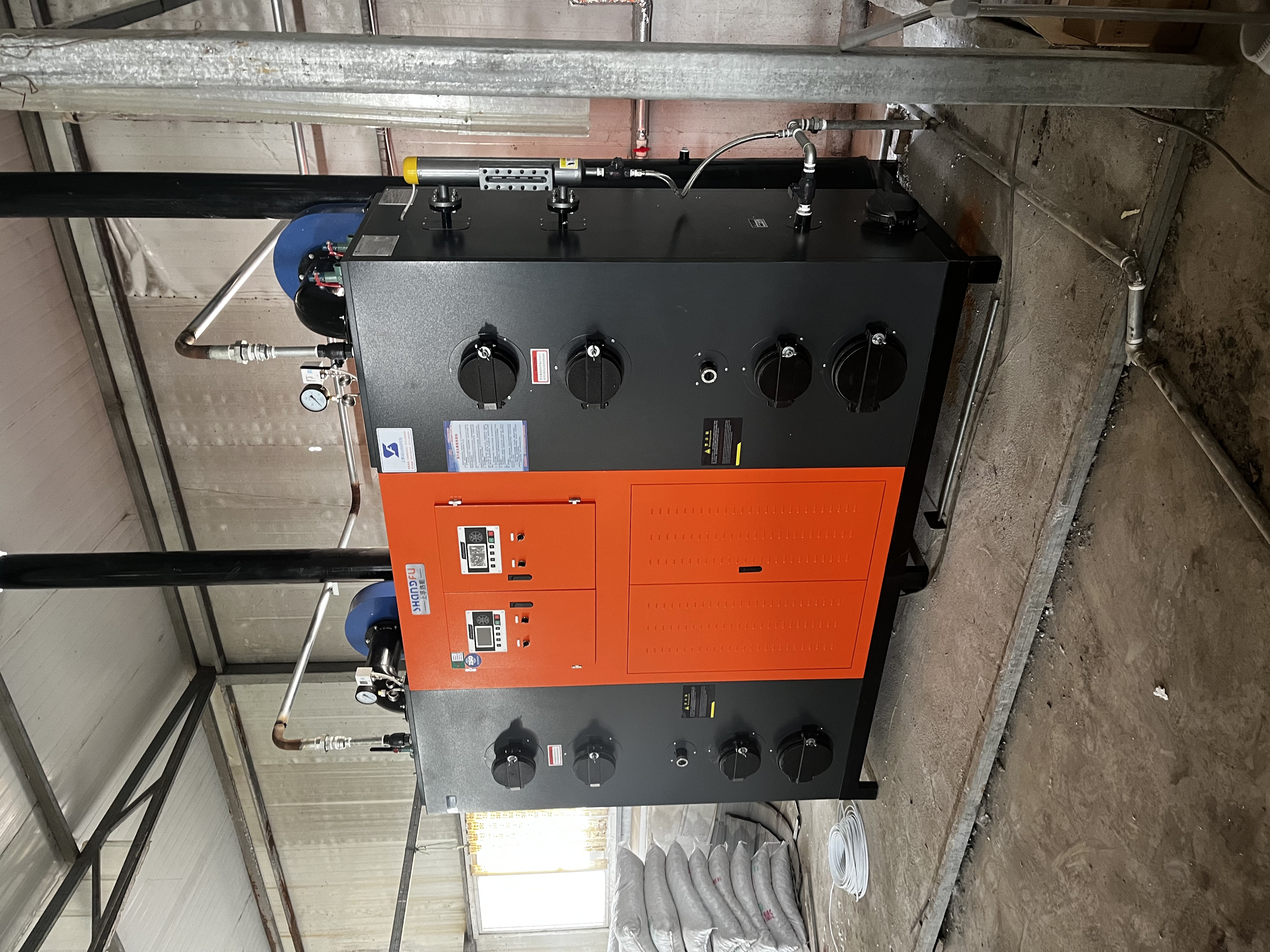 焦作某面筋加工廠用我司蒸汽發(fā)生器質(zhì)量穩(wěn)定更快更省更安全